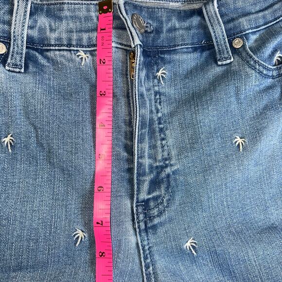 Talbots SLIM ANKLE JEANS - EMBROIDERED PALM TREE denim jeans women size 10 - Picture 10 of 11
